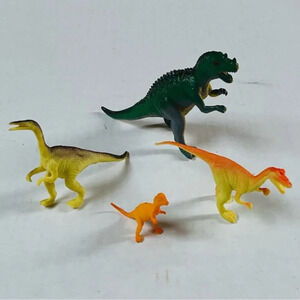 Dinosaur Action Figure Toy Lot of 4  Bright Color Multi Sizes Kids Toys Learning